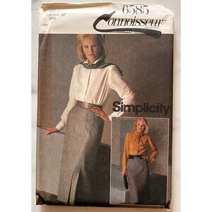 Vintage Simplicity 6585 Misses Lined Bias Skirts Pattern Size 16 Waist 30" Uncut